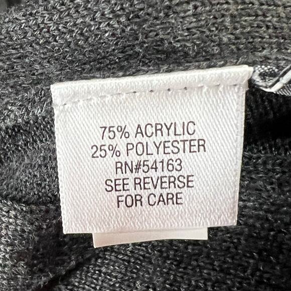 Dana Buchman Sweater Dress With Scarf XL Gray Ribbed Fit Flare Timeless Career - Picture 14 of 14